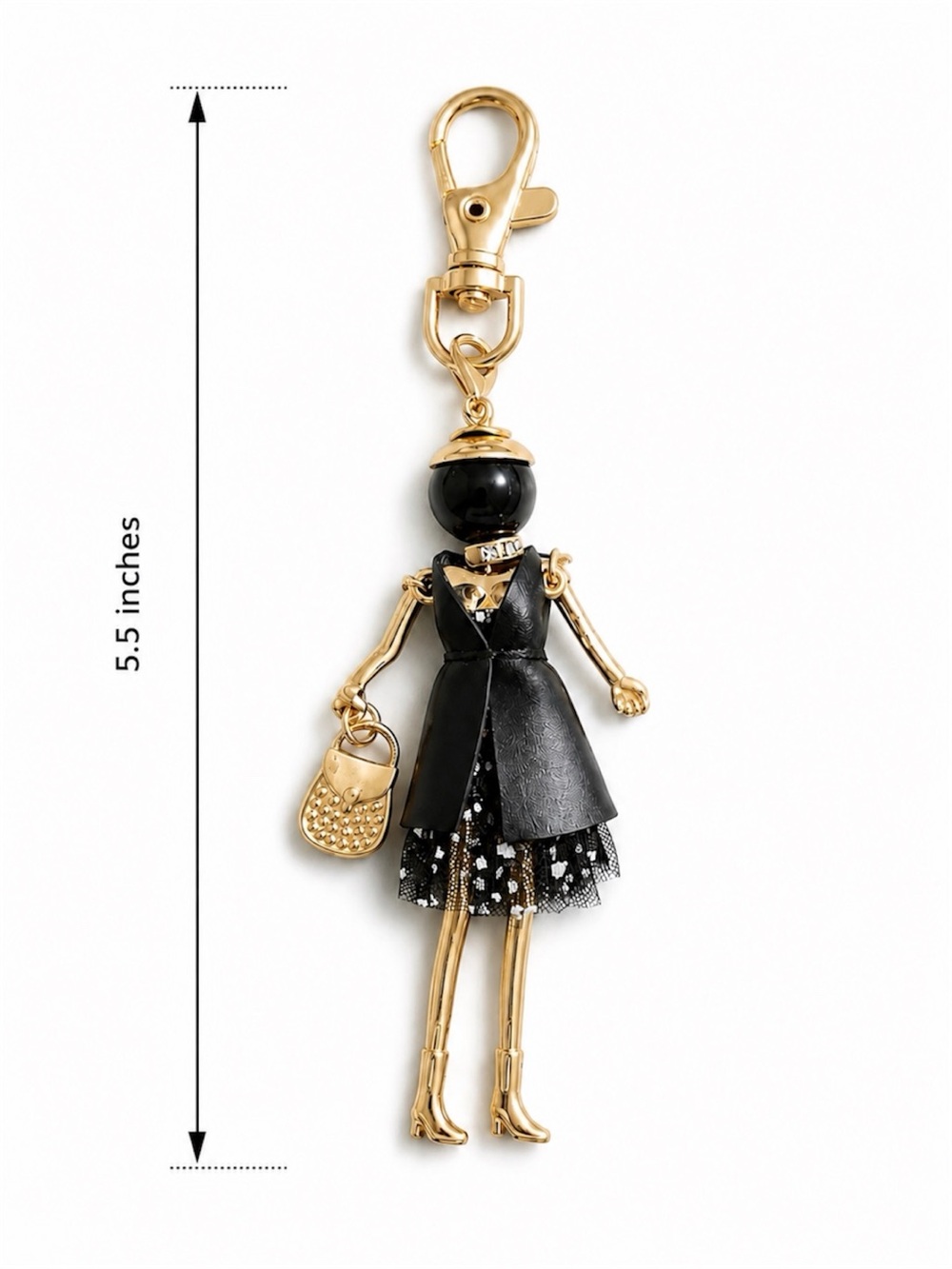 Bundle of 3 Bag Charms - Doll Keychain, Cherry Keychain & Mini Purse Charm 🍒 - Picture 3 of 16